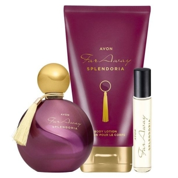 AVON Far Away SPLENDORIA (3-tlg) Set mit EdP Spray, Taschenspray & Körperlotion